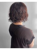 スタイリストが楽なボブパーマスタイル刈り上げセンターパート