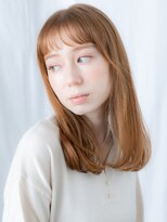 ドクターズサロン LAB 小山店 透明感アプリコットオレンジレイヤーロングm小山10代20代30代