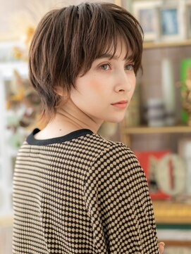 カバーヘア ブリス 北浦和(COVER HAIR bliss) 地毛ハイライトブリーチなしウルフマッシュショート30代北浦和h5