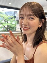 アビー 福岡天神(ABBEY) ミディアムヘアレイヤーカット前髪カット髪質改善トリートメント