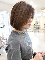 ザワン(the one .)&nbsp;【the one.】大人レイヤーのベージュボブ　-HIROMI-