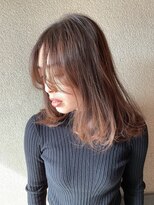 ピエスヘア(PIE'CE HAIR)&nbsp;艶ブラウン/ワンカール/セミロング