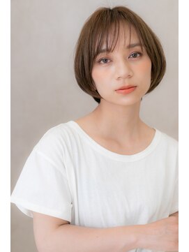 カバーヘア イヴ 戸頭店(COVER HAIR EVE) 斜めバングひし形シルエット小顔ミニボブ303Z戸頭20代30代40代