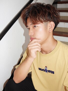 グロウ 天神店(growth) メッシュ×センターパート