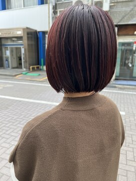 アデプト 金町店(adept) 【adept金町店　軽米style】ツヤ感暖色系カラー×ボブ