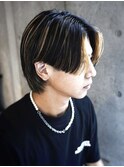 サーフカール/ 刈り上げセンターパート/ブルーブラック[新宿駅]