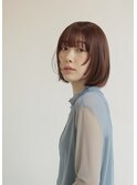 ボブ顔まわりカット×カール縮毛矯正