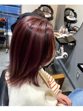 ヘアーラニッシュ 柏の葉キャンパス店(hair Lanish) バレイヤージュ/20代30代40代/ダスティピンク