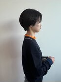 丸みのあるボーイッシュスタイル/アッシュブラック/メンズライク