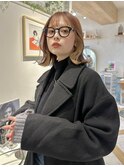 イヤリングカラー 縮毛矯正 韓国風 ダブルカラー 髪質改善_4402