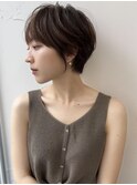 大人似合わせレイヤーカット30代40代50代ショート×アースカラー