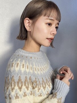 サンド 池袋 2nd(sand) 韓国風切りっぱなし小顔ボブ/ブリーチなし透明感カラー/池袋