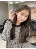 レイヤーカット/韓国ヘア/ロングヘア/ロングスタイル/やる巻き