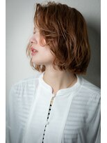 モッズヘア 越谷(mod's hair) 透明感ハイトーンカラーワンレン小顔かきあげボブv越谷20代30代