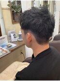 【見附　今町】黒髪　アップバング　刈り上げ　ツーブロック