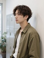 エイチ メンズ(H)&nbsp;ニュアンスパーマフェードマンバンヘアツイストスパイラルパーマ