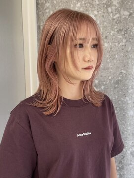 サンクプロジェクト(cinq PROJECT) ミルクティーベージュダブルカラーハイトーンレイヤーカット韓国