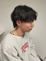 ニアウ 伊勢崎連取店(Niau)&nbsp;センターパートウルフ縦落ちツイストスパイラルパーマ