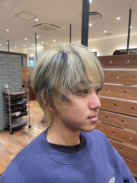 ヘアーズゼノン 光明池サンピア店 (HAIR'S ZENON) メンズボブ　デザインカラー　ホワイトカラー