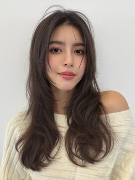 ルージュシー 堀江(RU10C) レイヤーカット/ブリーチなしダブルカラー/ダークグレージュ