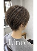 軽めショートレイヤー×白髪ぼかしハイライト/30代40代50代