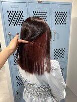 キュエム(Cuem)&nbsp;【Cuem 諏訪】秋カラー インナーカラー レッドカラー