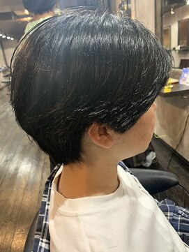 ヘアサロンエム 大宮東口(HAIR SALON M) デザインカラー/厚めバング/ローライト/スリークボブ