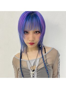 クク(QUQU) ショートウルフ×デザインエクステ