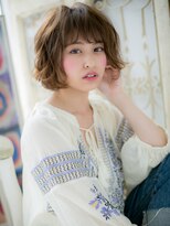 ブルー(BLUE)&nbsp;*CUORE水戸*…シアーグレージュフレンチカーリーエアリーミディb