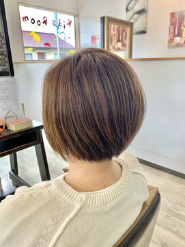 オレンジ(orange) 【orange大分賀来】大人女子前下がりシースルーショートボブ