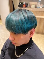 ヘアサロン フラット(hair salon flat) 寒色系カラーグリーンケアブリーチツヤ美髪刈り上げマッシュ