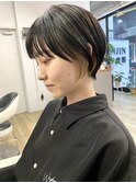 NUDE10代 20代 30代 40代 小顔補正立体カット 耳だしショート