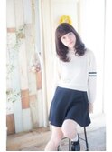 大人可愛い/ショコラアッシュ/ヘルシースタイル/ふんわりカール