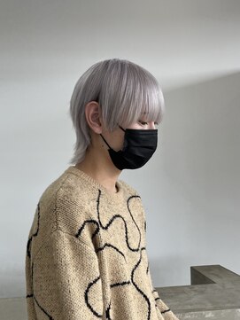 ノートエートル 西金沢(Nought etre) men's10代20代ホワイトカラーメンズウルフハイトーンカラー