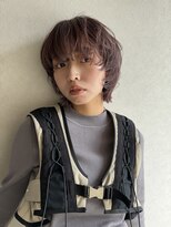 エン(en,)&nbsp;マッシュショート/ウルフレイヤー/パープルグレージュ/透明感