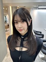 ヴィオットバイサロン(Viot by Salon)&nbsp;前髪あり韓国美髪エアリーロングピンクブラウン切りっぱなしボブ