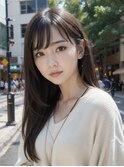 韓国ミディアムレイヤー大人かわいい20代30代40代