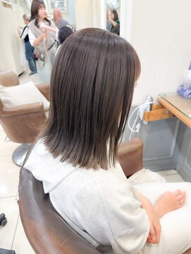 ネオリーブアイム 横浜西口店(Neolive aim) ブリーチで作る グレージュカラーボブルフ【横浜】k
