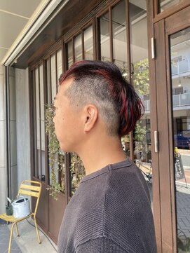 スノッブリコ(snob rico) モヒカン　毛先カラー