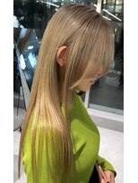 ファイブバイジエクト 堀江(FIVE by The Ect) ミルクティーベージュ ダブルカラー ブリーチ 髪質改善9