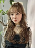 【kumu】春カラー/透明感/ベージュ/韓国/ロング/レイヤーカット