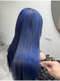 ハイトーンカラー/ネイビーブルー/髪質改善