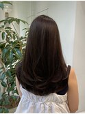 ワンカールで可愛いレイヤーカット×こっくりショコラブラウン