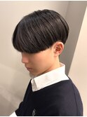 黒髪マッシュナチュラルマッシュメンズヘア韓国ツーブロック