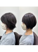 大人ショート×丸み矯正ストレート