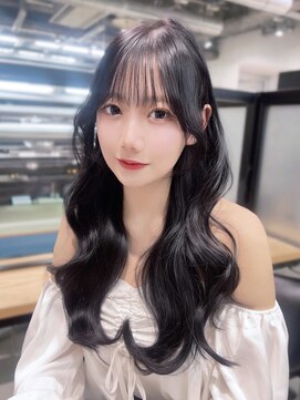 アイティーバイアルバム 松戸店(IT by ALBUM) ロングくびれヘアグレージュ韓国ヘア顔周りレイヤー_F0689