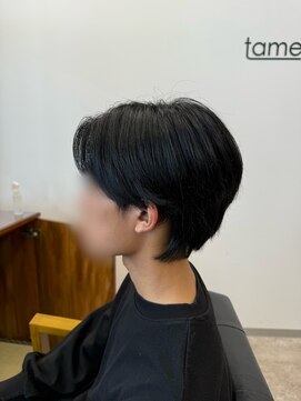 タメ(tame-) サーフカール/フェザーパーマ/ブルーブラック【都賀/メンズ】