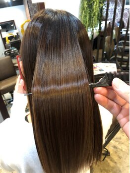 ヘアリゾート マンゴスティン(hair resort Mangosteen)の写真/【選べる縮毛矯正メニュー♪】自然なストレートが叶う。自然な仕上がりで朝のスタイリングも楽々☆