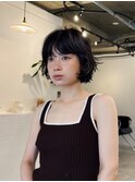 ショートボブ/ミニボブ/ニュアンスパーマ/顔周りカット/20代30代