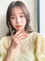 アグノス 青山(Agnos) 小顔オリーブグレー似合わせカット愛されシースルーバング